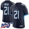 Nike Titans #21 Malcolm Butler Navy Blue Team Color Men’s Stitched NFL 100th Season Vapor Limited Jersey