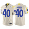 Men’s Los Angeles Rams #40 Von Miller Vapor Limited Bone 2021 Trade Jersey