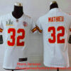 Youth Kansas City Chiefs #32 Tyrann Mathieu White 2021 Super Bowl LV Vapor Untouchable Stitched Nike Limited NFL Jersey