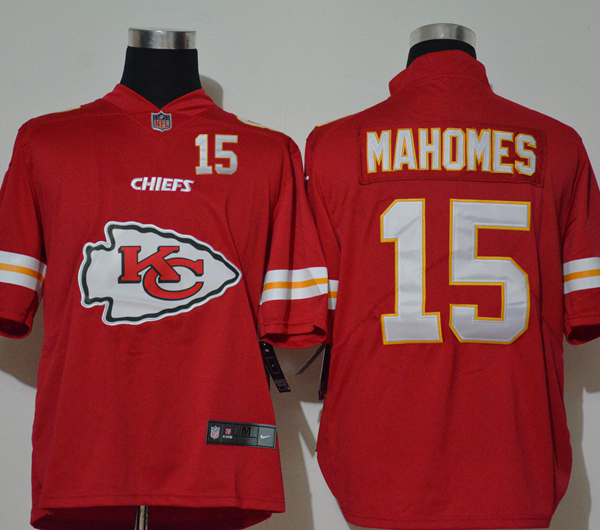Men’s Kansas City Chiefs #15 Patrick Mahomes Red 2020 Big Logo Number Vapor Untouchable Stitched NFL Nike Fashion Limited Jersey