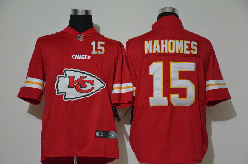 Men’s Kansas City Chiefs #15 Patrick Mahomes Red 2020 Big Logo Number Vapor Untouchable Stitched NFL Nike Fashion Limited Jersey