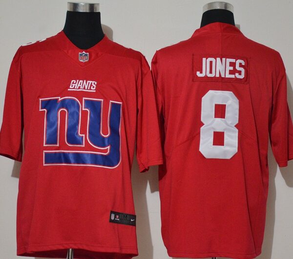 Men’s New York Giants #8 Daniel Jones Red 2020 Big Logo Vapor Untouchable Stitched NFL Nike Fashion Limited Jersey