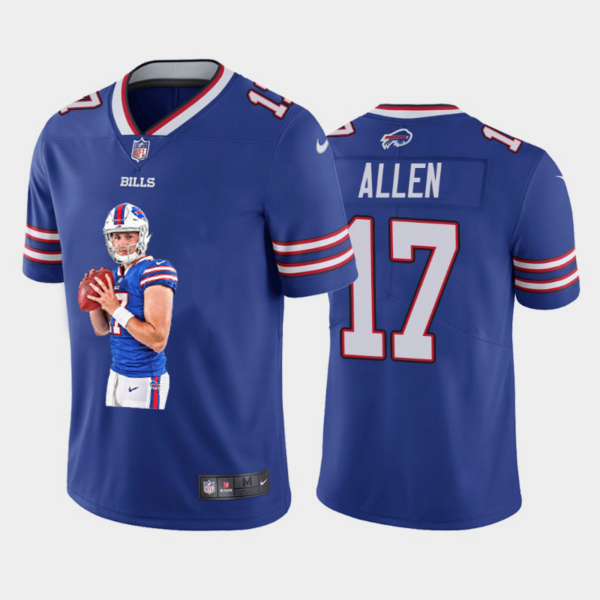 Men’s Buffalo Bills #17 Josh Allen Royal Blue Player Portrait Edition 2020 Vapor Untouchable Stitched NFL Nike Limited Jersey