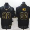 Men’s San Francisco 49ers #80 Jerry Rice Black Gold 2020 Salute To Service Stitched NFL Nike Limited Jersey