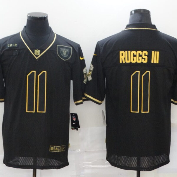 Men’s Las Vegas Raiders #11 Henry Ruggs III Black Gold 2020 Salute To Service Stitched NFL Nike Limited Jersey