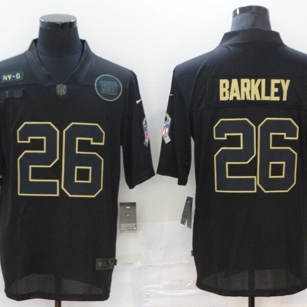 Men’s New York Giants #26 Saquon Barkley Black 2020 Salute To Service Stitched NFL Nike Limited Jersey