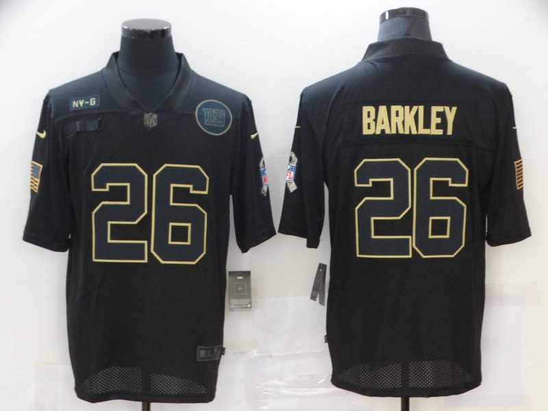 Men’s New York Giants #26 Saquon Barkley Black 2020 Salute To Service Stitched NFL Nike Limited Jersey