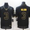 Men’s Seattle Seahawks #3 Russell Wilson Black Gold 2020 Salute To Service Stitched NFL Nike Limited Jersey