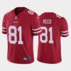 Men’s San Francisco 49ers #81 Jordan Reed Red Vapor Untouchable Limited Stitched NFL Jersey