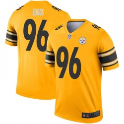 Men’s Pittsburgh Steelers #96 Isaiah Buggs Legend Gold Inverted Jersey