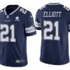 Men’s Dallas Cowboys #21 Ezekiel Elliott 60th Anniversary Navy Vapor Untouchable Stitched NFL Nike Limited Jersey