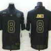 Men’s New York Giants #8 Daniel Jones Black 2020 Salute To Service Stitched NFL Nike Limited Jersey