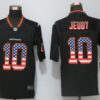 Men’s Denver Broncos #10 Jerry Jeudy 2020 USA Flag Fashion Black Color Rush Stitched Nike Limited Jersey