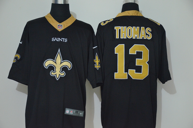 Men’s New Orleans Saints #13 Michael Thomas Black 2020 Big Logo Vapor Untouchable Stitched NFL Nike Fashion Limited Jersey