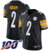 Steelers #2 Mason Rudolph Black Team Color Men’s Stitched Football 100th Season Vapor Limited Jersey