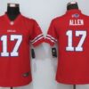 Nike Bills 17 Josh Allen Red Women Color Rush Limited Jersey