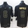 Men’s Cleveland Browns #6 Baker Mayfield Black 2020 Salute To Service Stitched NFL Nike Limited Jersey