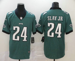 Men’s Philadelphia Eagles #24 Darius Slay Jr Midnight Green 2017 Vapor Untouchable Stitched NFL Nike Limited Jersey