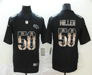 Men’s Denver Broncos #58 Von Miller 2019 Black Statue Of Liberty Stitched NFL Nike Limited Jersey
