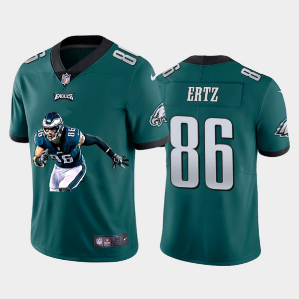 Men’s Philadelphia Eagles #86 Zach Ertz Midnight Green Player Portrait Edition 2020 Vapor Untouchable Stitched NFL Nike Limited Jersey