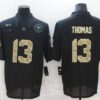 Men’s New Orleans Saints #13 Michael Thomas Black Camo 2020 Salute To Service Stitched NFL Nike Limited Jersey