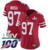 Nike 49ers #97 Nick Bosa Red Super Bowl LIV 2020 Team Color Women’s Stitched NFL 100th Season Vapor Limited Jersey