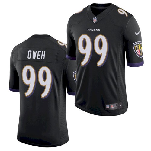Men’s Baltimore Ravens #99 Odafe Oweh Black 2021 Limited Football Jersey