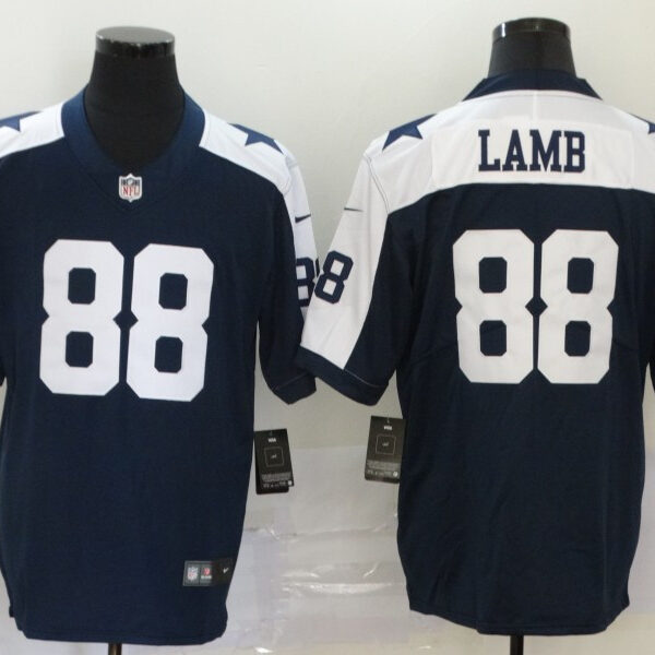 Men’s Dallas Cowboys #88 CeeDee Lamb Blue Thanksgiving 2020 NEW Vapor Untouchable Stitched NFL Nike Limited Jersey