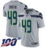 Nike Seahawks #49 Shaquem Griffin Grey Alternate Men’s Stitched NFL 100th Season Vapor Limited Jersey