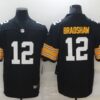 Men’s Pittsburgh Steelers #12 Terry Bradshaw Black 2017 Vapor Untouchable Stitched NFL Nike Throwback Limited Jersey