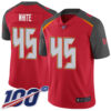 Nike Buccaneers #45 Devin White Red Team Color Men’s Stitched NFL 100th Season Vapor Limited Jersey