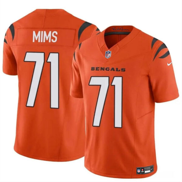 Men’s Cincinnati Bengals #71 Amarius Mims Orange 2024 Draft F.U.S.E Vapor Untouchable Limited Football Stitched Jersey