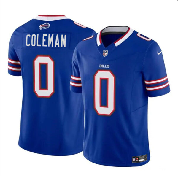 Men’s Buffalo Bills #0 Keon Coleman Blue 2024 Draft F.U.S.E. Vapor Untouchable Limited Football Stitched Jersey