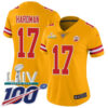 Nike Chiefs #17 Mecole Hardman Gold Super Bowl LIV 2020 Women’s Stitched NFL Limited Inverted Legend 100th Season Jersey