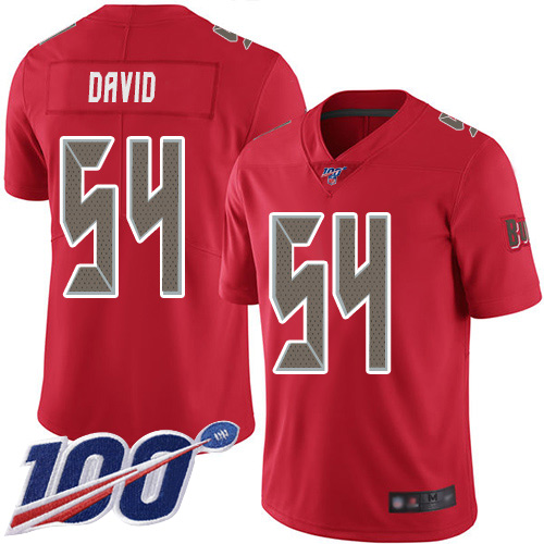 Nike Buccaneers #54 Lavonte David Red Men’s Stitched NFL Limited Rush 100th Season Jersey
