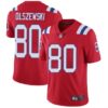 Men’s New England Patriots #80 Gunner Olszewski Limited Red Vapor Untouchable Alternate Jersey