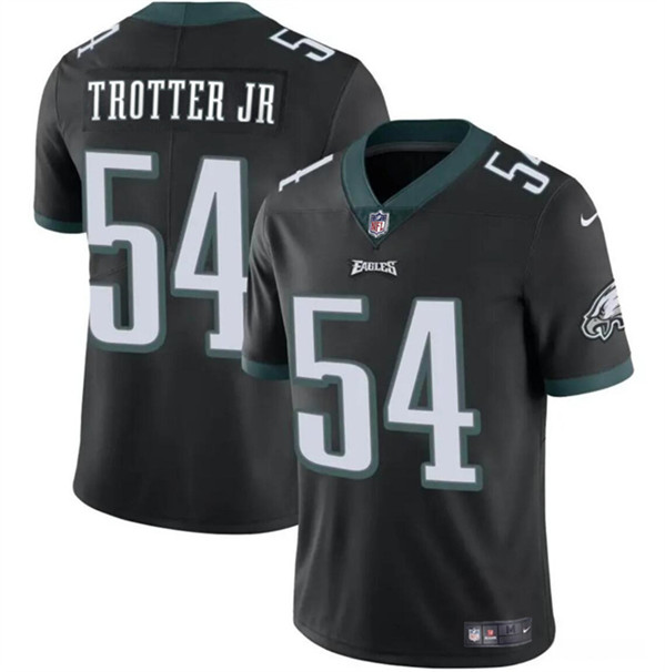 Men’s Philadelphia Eagles #54 Jeremiah Trotter Jr Black 2024 Draft Vapor Untouchable Limited Football Stitched Jersey