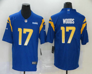 Men’s Los Angeles Rams #17 Robert Woods Royal Blue 2020 NEW Vapor Untouchable Stitched NFL Nike Limited Jersey