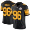 Men’s Pittsburgh Steelers #96 Isaiah Buggs Limited Black Color Rush Jersey