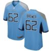 Men’s Tennessee Titans #62 Aaron Brewer Blue Game Nike Jersey