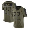 Men’s Tennessee Titans #22 Derrick Henry Nike Olive 2021 Salute To Service Limited Player Jersey