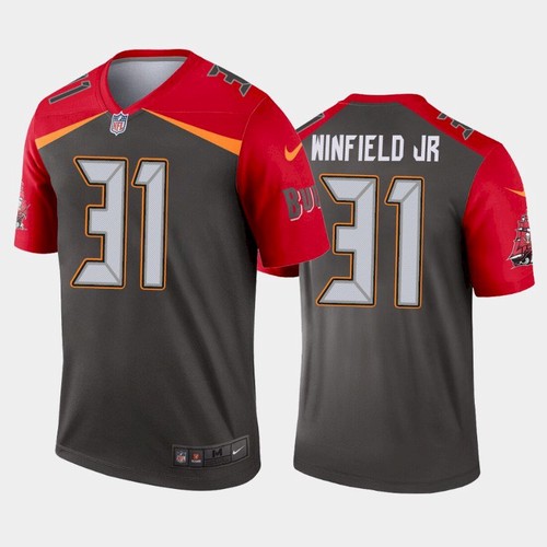 Men’s Tampa Bay Buccaneers #31 Antoine Winfield Jr. Inverted Legend Pewter Jersey