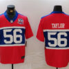Men’s New York Giants #56 Lawrence Taylor Century Red 100TH Season Commemorative Patch Limited Football Stitched Jersey