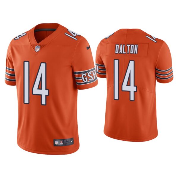 Men’s Chicago Bears #14 Andy Dalton Orange Vapor untouchable Limited Stitched Jersey