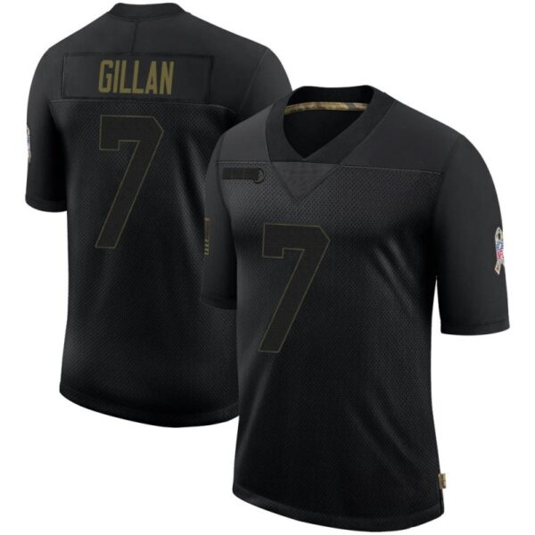 Men’s Cleveland Browns #7 Jamie Gillan Black Limited 2020 Salute To Service Nike Jersey