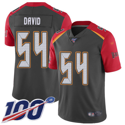 Nike Buccaneers #54 Lavonte David Gray Men’s Stitched NFL Limited Inverted Legend 100th Season Jersey