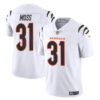 Men’s Cincinnati Bengals #31 Zack Moss White Vapor Untouchable Limited Stitched Jersey