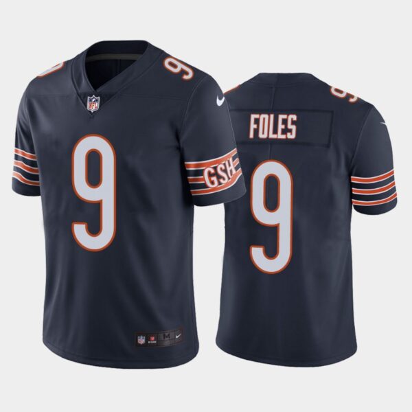 Men’s Chicago Bears #9 Nick Foles Vapor Untouchable Limited Navy Nike Jersey