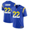 Men’s Los Angeles Rams #22 Blake Corum Blue 2024 Draft Vapor Untouchable Football Stitched Jersey