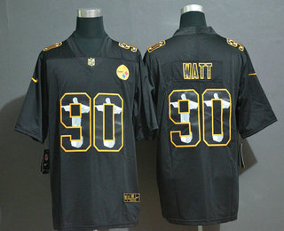 Men’s Pittsburgh Steelers #90 T. J. Watt Jesus Faith Black Vapor Untouchable Stitched NFL Nike Limited Jersey